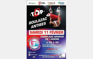 TOP 12 Gymnastique : rencontre Boulazac contre Antibes le samedi 11 février 2023